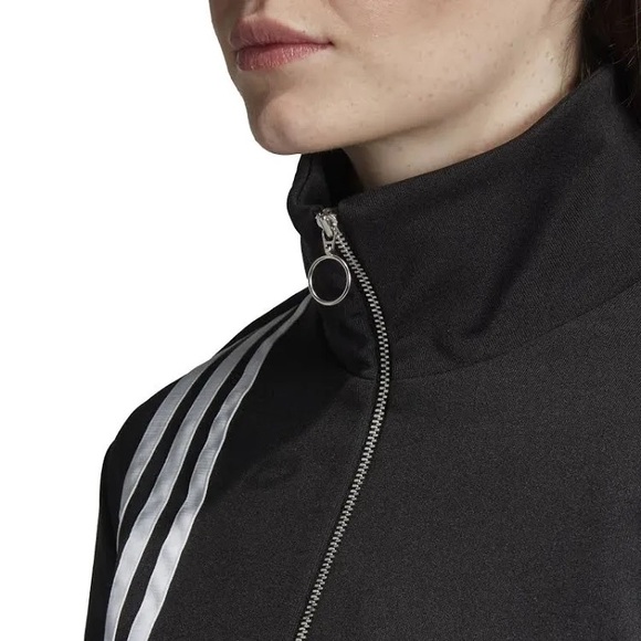 NWT ADIDAS TLRD ZIP UP LONG SLEEVE TRACK JACKET SIZE SMALL IN BLACK AND WHITE - Picture 5 of 16